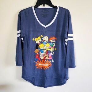 Nickelodeon rugrats characters tee shirt, baseball tee style